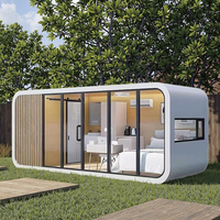 Villa miniature modulaire en acier mobile pour application hôtelière, camping, capsule de couchage, maison capsule, serres préfabriquées