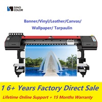 Impresora Plotter UV LED Digital 3D de Vinilo para Pancartas, Disponible en 1.8/3.2m, con Dos Cabezales I1600 I3200, Tecnología Neon, SinoColor 2024