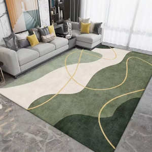 <span class=keywords><strong>Tappeto</strong></span> Moderno di Lusso Astratto Blu e Oro, Antiscivolo, Lavabile, Morbido, Grande, per Soggiorno e Arredamento Casa - Product Image 3