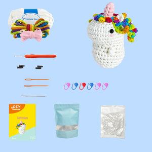 Kit de Crochet DIY Sûr, Ensemble de Tricot Manuel avec Fil et Crochet pour Cadeau Créatif Parent-Enfant, Jouets de Tissage - Product Image 1