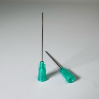Aiguille de distribution industrielle jetable Liscoe 18G 1,5' en plastique vert à bout arrondi et en acier inoxydable avec garantie d'un an pour les embouts à vis
