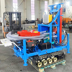 Giá rẻ 200m 180m 150m 120m 100m giếng khoan Giàn Khoan Mini 25HP DIESEL xi lanh đơn thủy lực bánh xích Máy khoan giếng nước - Product Image 5