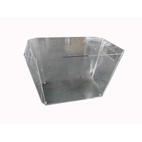 Présentoir octogonal moderne en acrylique, grande capacité, seau à glace, étagère de rangement pour bar, léger, durable, pré-assemblé, pour comptoir