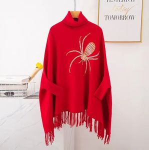 Maglione Pullover con paillettes primavera inverno con collo alto a forma di <span class=keywords><strong>ragno</strong></span> - Product Image 5