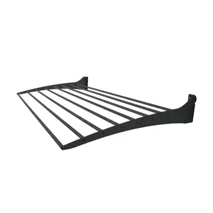 Black clothes airer for indoor and outdoor use clothes drying rack in aluminum and steel  wall-mounted laundry clothes airer