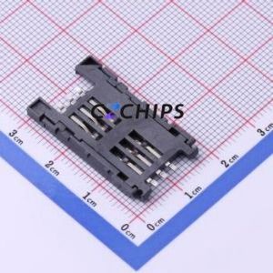 SIM-211S-P6 SIM Card Connector SMD Connector Flip Cover Type Mini SIM Card Card Holder 2.5mm - Product Image 2