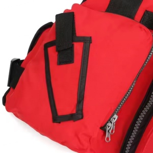 Gilet de chasse, de randonnée, de journalisme, de photographie, en toile rouge personnalisée, multi-poches, pour homme, style safari - Product Image 3