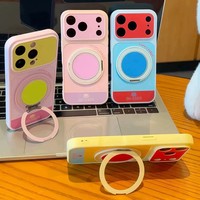 Coque antichoc personnalisable avec béquille pivotante pour iPhone 18 17 Pro Max, en TPU, couleur Macaron, grande fenêtre, protection optimale