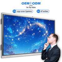 Tableau blanc intelligent 4K UHD 55/65 pouces avec système Android/Linux, 40 points tactiles, pour l'éducation/salle de classe, en stock