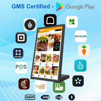 Menu numérique Android 15 Poe pour restaurants, service en libre-service, ordinateur de bureau avec fonctionnalités de menu texte et de commande sur tablette