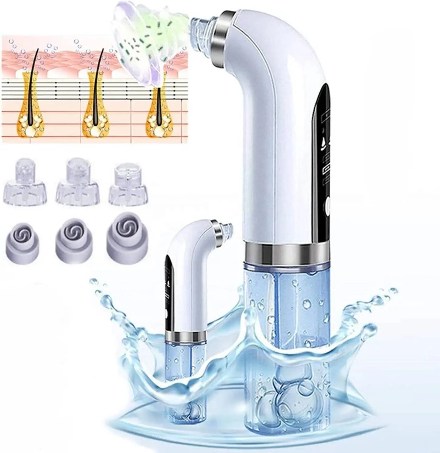 Mini Water Dermabrasion Hydra Peeling Aqua Facial Clean Beauty Machine Small Bubble Electric Blackhead Remover Vacuum Cleaner