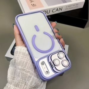 Étui magnétique 3-en-1 en métal avec protection d'objectif et support pour iPhone séries 17/16/15/14/13/12/11 – Coque antichoc en TPU - Product Image 6