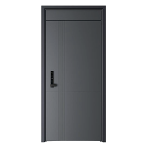 Système de verrouillage multipoints antivol, porte d'entrée en acier, serrure intelligente compatible avec la reconnaissance biométrique des empreintes digitales, porte de sécurité en acier pour villa - Product Image 1
