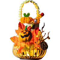 Lanterne en bois de style américain pour Halloween, décoration de citrouille, kit d'artisanat DIY pour enfants, pour une utilisation en classe de maternelle