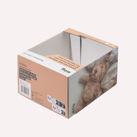 Boîte à rabat automatique personnalisée avec bouton, luxe, petite, pliable, en carton ondulé, avec lamination mate pour lampes, fenêtre ouverte