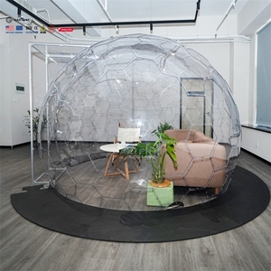 Tenda Geodetica a Cupola da 25m di Diametro, Tenda Glamping da 50m con Porta, Kit Grande per Campeggio, Prezzi, Toilette - Product Image 5