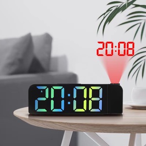 Wholesale USB Powered Projection <b>Alarm</b> Clock TEMP Date Night Mode Power-off Memory Table 2 Display Modes 12H/24H LED Digital - Product Image 1