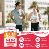 Ausreson OEM Gummies Multivitaminés A, D, B12 pour le Soutien Immunitaire, Vitamine D3, K2, Vitamine C, Zinc, Végétaliens