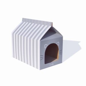 บ้านแมวแบบกล่องนมธีมฮาโลวีน ทำจากกระดาษรีไซเคิล 100% สำหรับแมวซ่อนตัวและนอนหลับ - Product Image 3