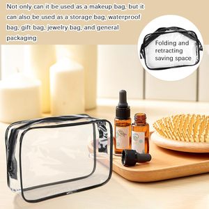 Bolsas de Maquillaje Promocionales OEM Más Vendidas, Bolsas y Estuches de Cosméticos de PVC Ecológicos, Impresión de Logotipo Personalizado - Product Image 3