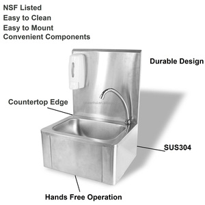 อ่างล้างมือแบบไม่ต้องใช้มือ สแตนเลส ใช้เข่ากด - Product Image 2