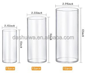 Vase en verre droit Transparent salon hydroponique eau de culture bambou détection avancée Arrangement de fleurs décoration maison - Product Image 6