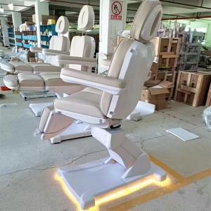 KISEN Modern Electric Salon Furniture Pu Leather Facial Beauty Spa Treatment Massage <b>Table</b> Electric Lash Bed Curved with LED - Product Image 2