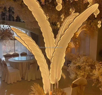 Décor de mariage E63 avec palmiers et lumières LED électriques, structure métallique, emballé en carton, hauteur 160-190 cm, pour la décoration d'hôtel