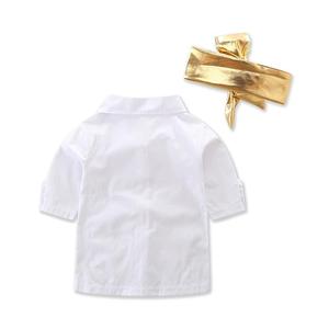 Camisas de manga larga con flores rosas para niñas, ropa de moda para niños, prendas de vestir para niños, <span class=keywords><strong>blusa</strong></span> informal <span class=keywords><strong>blanca</strong></span> para primavera y verano - Product Image 4