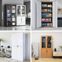 Armoire de classement métallique à portes battantes en acier avec serrure à clés pour le stockage de documents de grande capacité