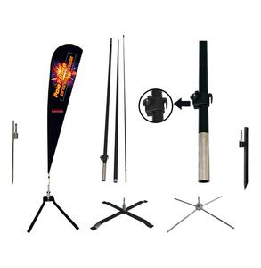 Bandera swooper para eventos, cartel con diseño de publicidad personalizado y base cruzada - Product Image 1