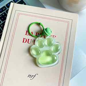 Resin Luminous <b>Cat</b> Paw Keychain for Keys Resin Bell Bag Charm Cute Animal Animal Accessories Bag Charm <b>Gifts</b> - Product Image 5
