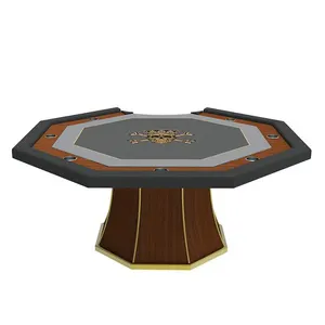 YH 70 pollici Pokertisch Simple Home Game tavolo da Poker ottagonale con gambe in legno