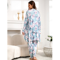 Pyjama en polyester tricoté pour femme, col en V, style européen et américain, grandes tailles, vêtements pour femme