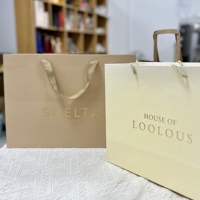 Großhandel Maßgefertigte Luxus-Papiertüten mit Goldfolie und Baumwollseilgriff für Kosmetik, Schönheitssalon und Geschenkverpackungen