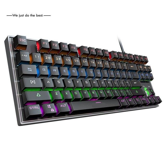 New Arrival MK-X60 KUMARA RGB Backlighting Mechanical Gaming Keyboard 87 Keys Blue Switches Backlit Keyboard for Gamer