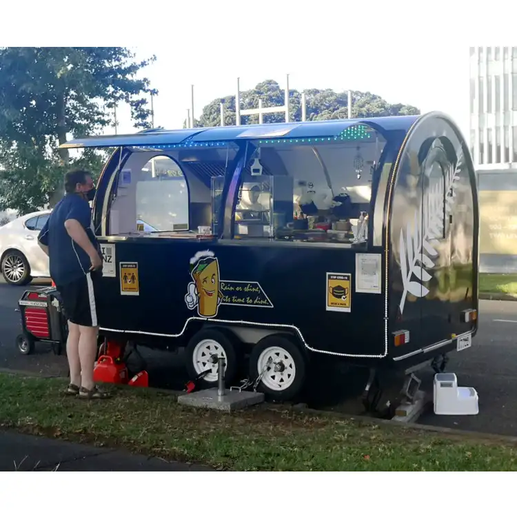 Mobili per esterni Hot Dog Fast Food Rimorchi di Camion di Cibo Degli Stati Uniti Standard di Cibo Vending Carrello Da Cucina Chiosco Per La Vendita In cina