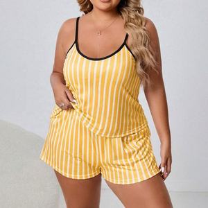 Short à dos nu d'été transfrontalier Plus Pyjama femme grande taille Costume <span class=keywords><strong>de</strong></span> maison grande taille Europe <span class=keywords><strong>et</strong></span> États-Unis - Product Image 4
