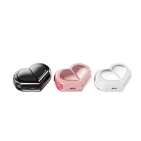 Écouteurs sans fil TWS, écouteurs stéréo haute fidélité, basses puissantes, étui en forme de cœur, commande tactile intelligente, écouteurs intra-auriculaires, écouteurs de jeu, LED ANC, iPhone