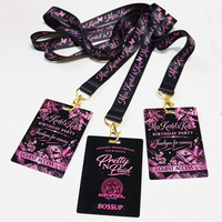 Lanière personnalisée Kofei pour événements avec cartes VIP en PVC, impression couleur intégrale, carte de badge d'identification VIP pour événements