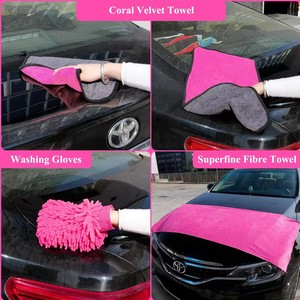 RTS Factory Car Cleaning Wash Kit Innendetail-Reiniger-Kit mit Hochleistungs-Handstaubsauger-Set Auto pflege werkzeuge Pink - Product Image 5