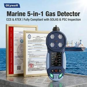 เครื่องตรวจจับก๊าซหลายชนิดแบบพกพา 5 in 1 IP68 พร้อมฟังก์ชันบันทึกข้อมูล สำหรับอุตสาหกรรมปิโตรเคมีนอกชายฝั่ง - Product Image 2