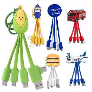 Cavo di Ricarica 3 in 1 Personalizzato per Souvenir di Viaggio, Cavo USB 4 in 1 con Logo Personalizzato, Portachiavi alla Moda con Cavo di Ricarica USB Tipo <span class=keywords><strong>C</strong></span> - Product Image 1