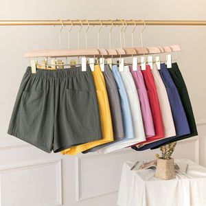 Women's High Waisted Cotton Linen Shorts Summer Loose Fit Breathable Casual Plus Size Wide Leg Pants - Product Image 1