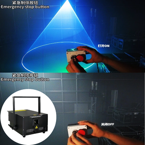 Luz Láser para Espectáculos, IP65, Animación RGB <span class=keywords><strong>de</strong></span> 15W, para Bodas, Discotecas, Escenarios, Control por DMX512/ILDA y Aplicación, Color Completo, Parada <span class=keywords><strong>de</strong></span> Emergencia, 5 Protecciones - Product Image 2