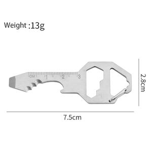 Llavero Multiherramienta, Herramienta de Bolsillo, Herramienta EDC con Abrebotellas, Destornillador, Regla, Mosquetón, Regalo Perfecto para <span class=keywords><strong>Camping</strong></span> - Product Image 5