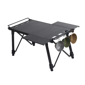 Outdoor Portable Lightweight Multifunctional <b>Folding</b> Aluminum Alloy IGT <b>Table</b> <b>Adjustable</b> Leg Desktop Bbq <b>Table</b> - Product Image 2