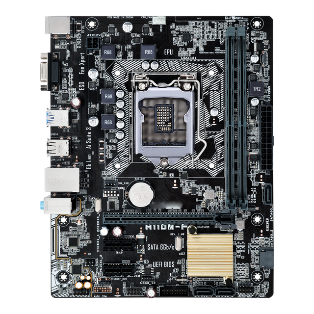 Brand New Prime H110M F LGA 1151 Socket Dual Channel DDR4 Ram Micro ATX Gaming DDR4 Motherboard H110