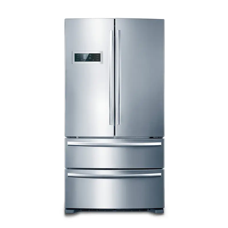 Aparelho de cozinha 635l, francesa ampla, porta dupla, refrigerador com gelo