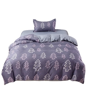 Article de noël 100% Polyester ensemble de draps de lit Design draps <span class=keywords><strong>arbre</strong></span> imprimé ensemble de housse de couette - Product Image 1